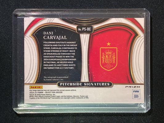 2024-25 Select FIFA DANI CARVAJAL Pitchside Signatures Auto Peacock SSP #DC