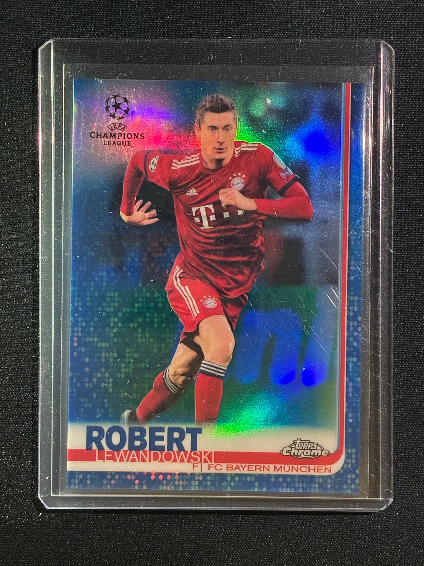 2018-19 Topps Chrome UEFA UCL ROBERT LEWANDOWSKI Blue Refractor 115/150 #42
