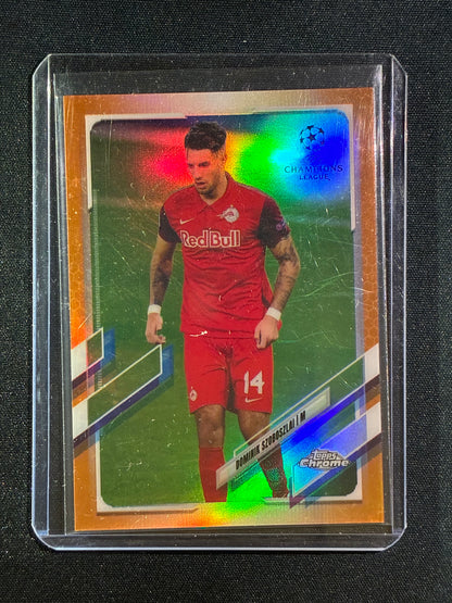 2020-21 Topps Chrome UEFA UCL DOMINIK SZOBOSZLAI Orange Refractor 19/25 #26