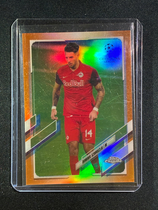 2020-21 Topps Chrome UEFA UCL DOMINIK SZOBOSZLAI Orange Refractor 19/25 #26