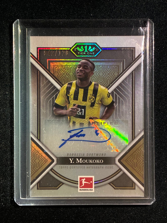 2022-23 Topps Tier One Bundesliga YOUSSOUFA MOUKOKO Young Gold Auto 42/120