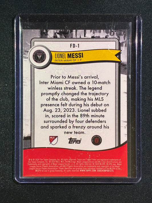 2024-25 Topps Finest MLS LIONEL MESSI Finest Debuts Refractor #1