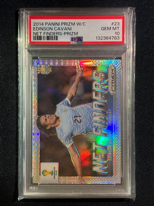 2014 Prizm FIFA World Cup EDINSON CAVANI Net Finders Silver Prizm #23 PSA 10 (783)