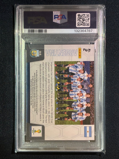 2014 Prizm FIFA World Cup ARGENTINA Team Photos Base #2 PSA 10 (787)