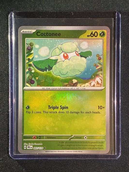 2025 Pokemon Prismatic Evolutions COTTONEE Master Ball Pattern 007/131