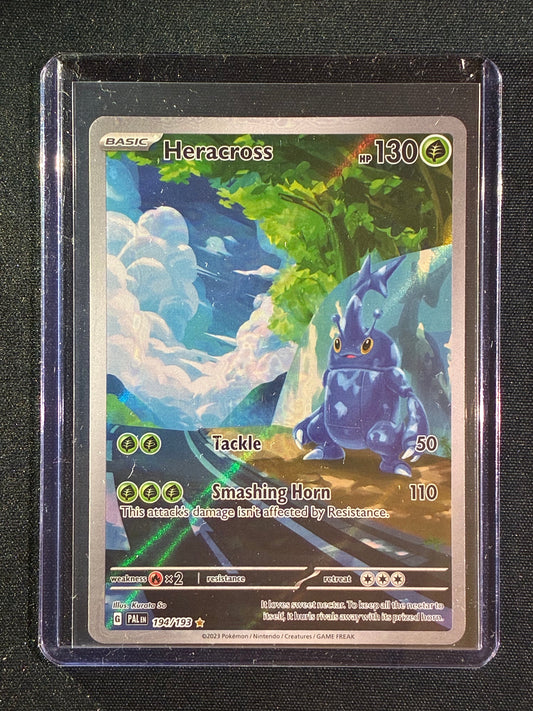 2023 Pokemon Paldea Evolved HERACROSS Illustration Rare 194/193
