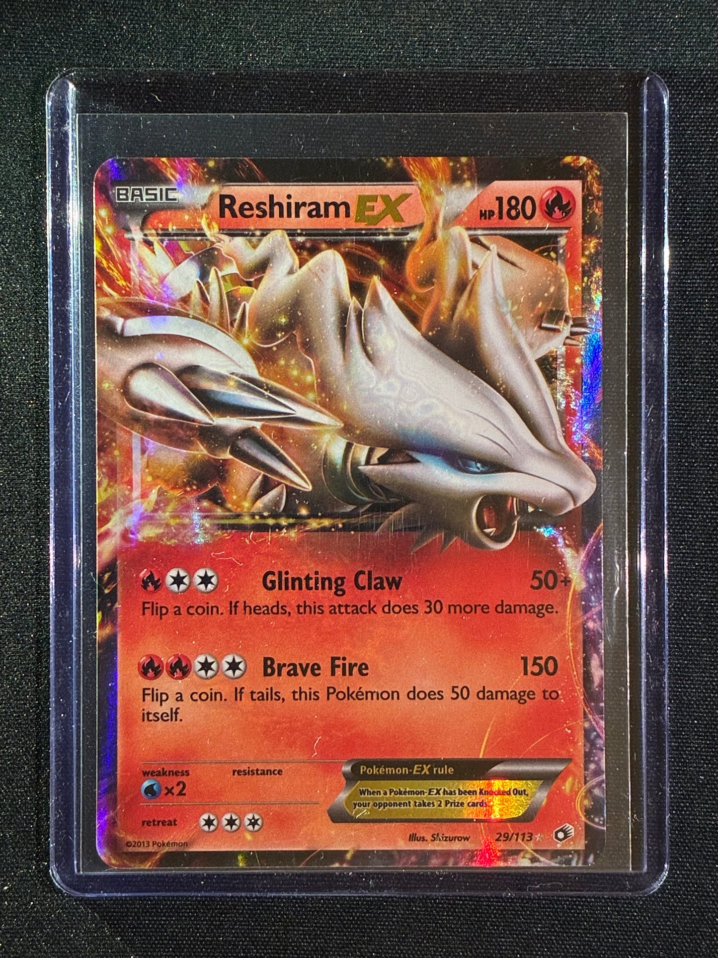 2013 Pokemon Legendary Treasures RESHIRAM EX Ultra Rare 29/113