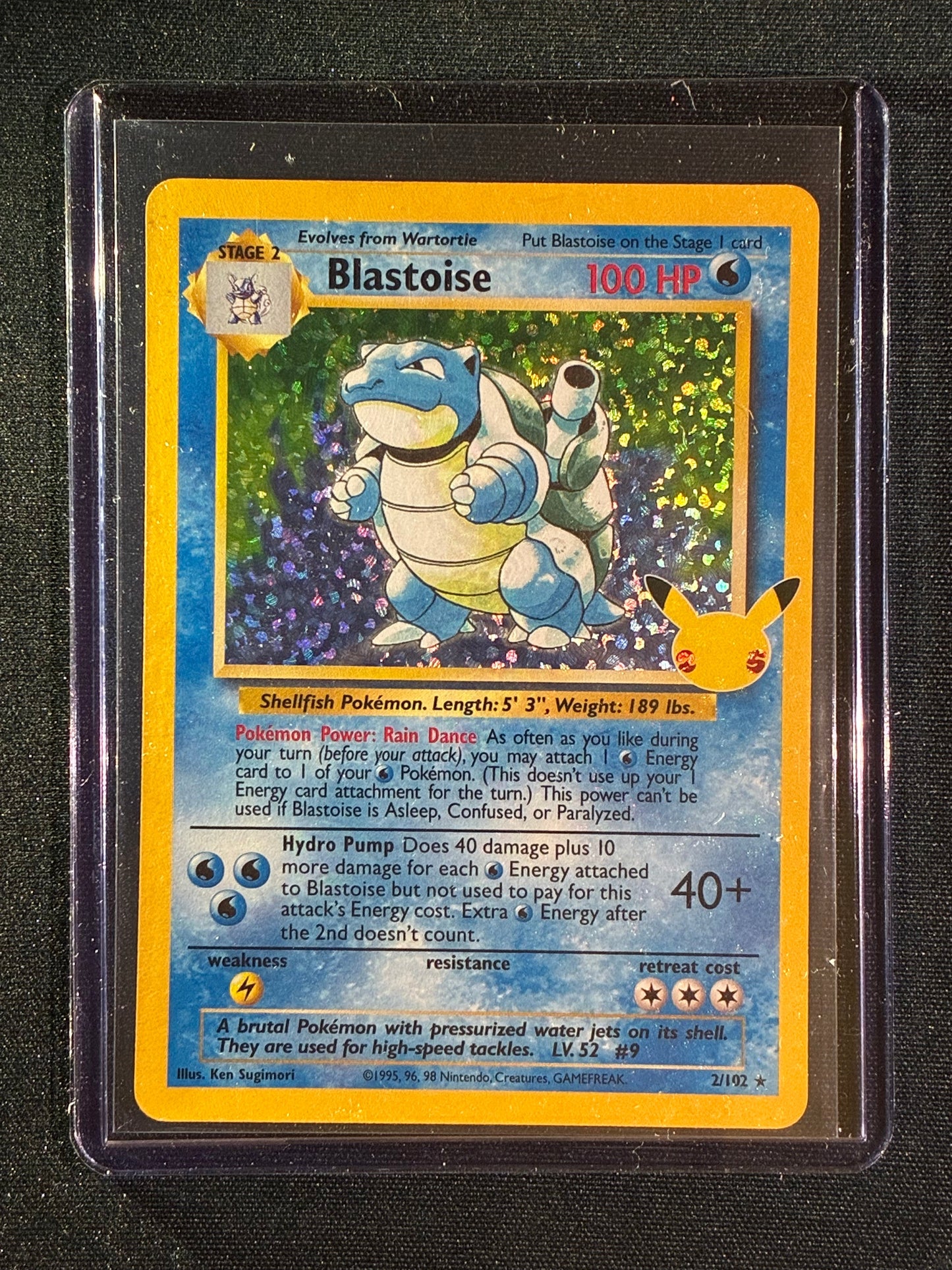 2021 Pokemon Celebrations: Classic Collection BLASTOISE 25th Anniversary 2/102