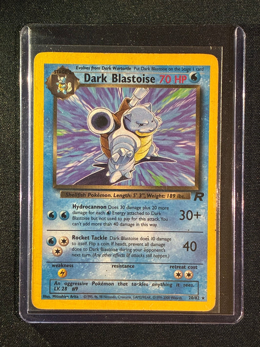 2000 Pokemon Team Rocket DARK BLASTOISE Rare 20/82 Arita Art