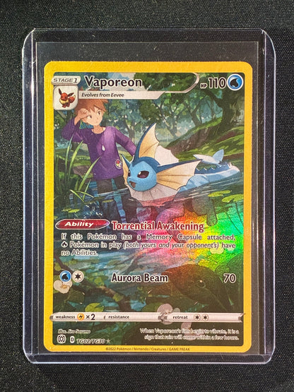 2022 Pokemon Brilliant Stars VAPOREON Trainer Galley TG02/TG30