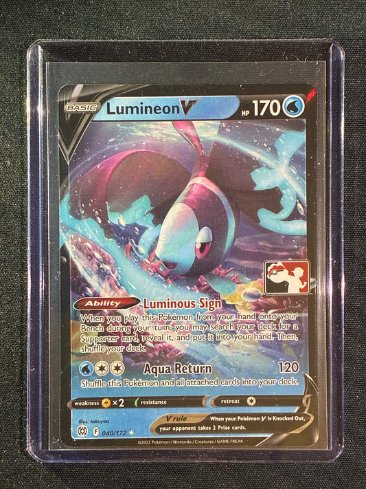 2022 Pokemon Prize Pack Series One LUMINEON V Ultra Rare 040/172