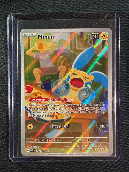 2023 Pokemon Paradox Rift MINUN Illustration Rare 194/182
