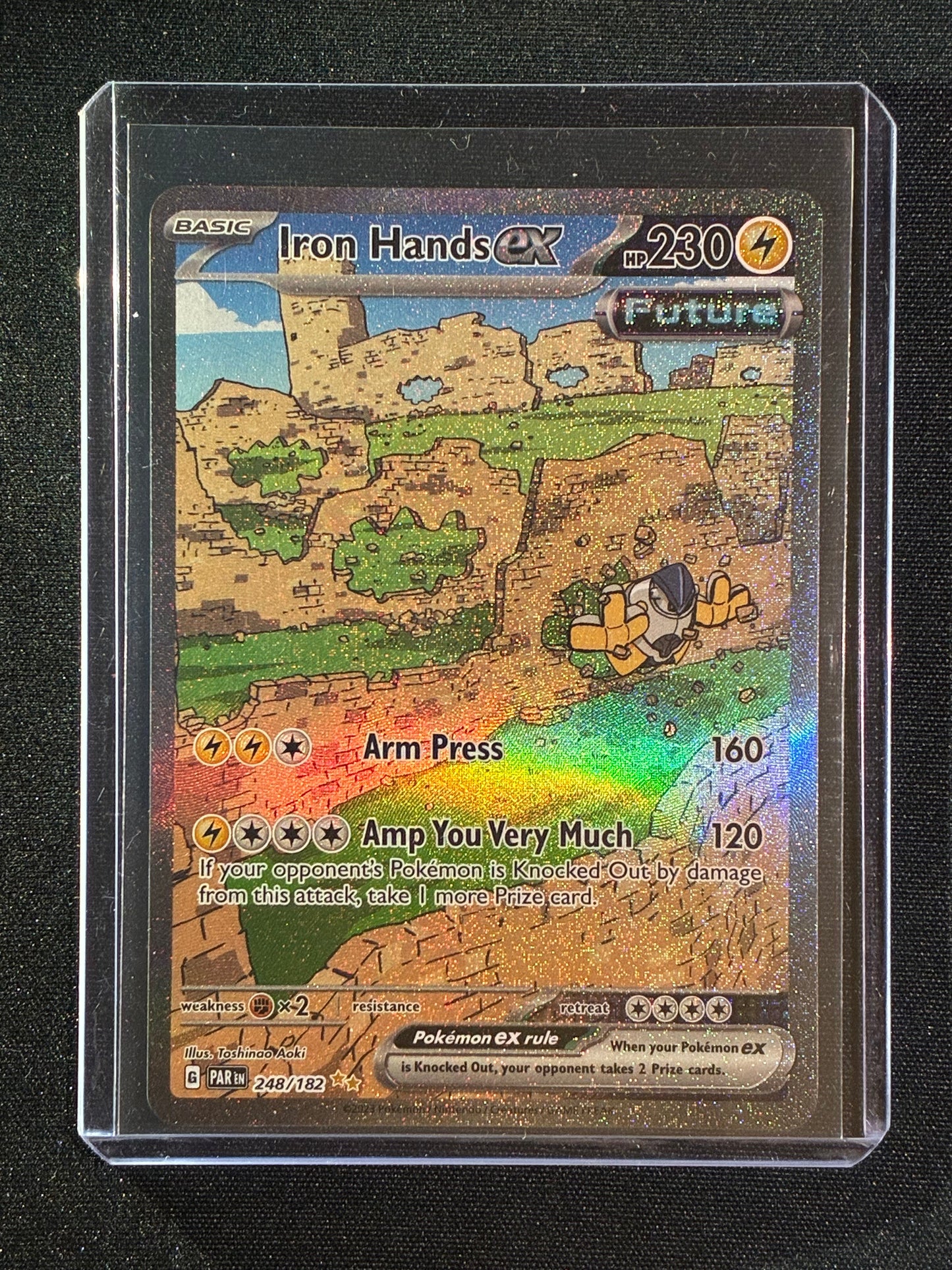 2023 Pokemon Paradox Rift IRON HANDS EX Special Illustration Rare 248/182