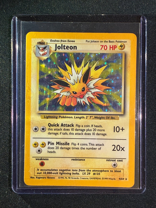 1999 Pokemon Jungle JOLTEON Holo Rare 4/64 Missing Symbol