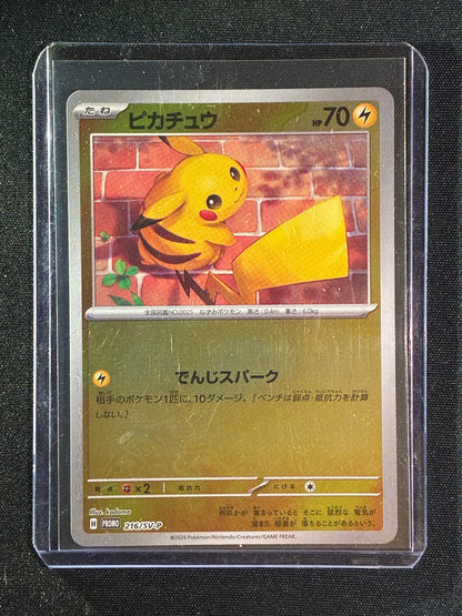 2024 Pokemon Scarlet & Violet Promo Japanese PIKACHU Reverse Foil Promo 216/SV-P