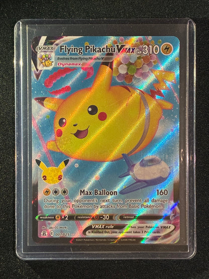 2021 Pokemon Celebrations FLYING PIKACHU VMAX 25th Anniversary Ultra Rare 007/025