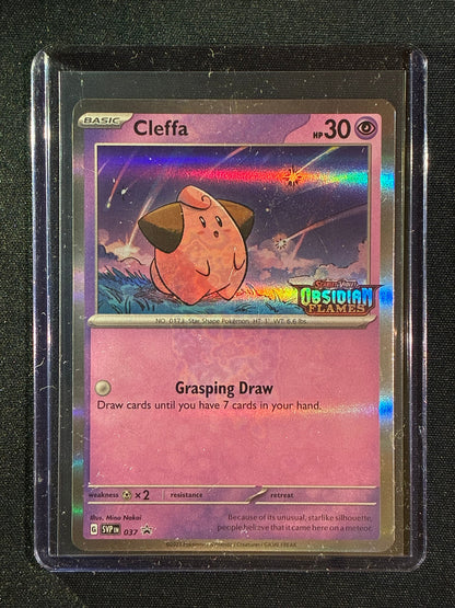 2023 Pokemon Scarlet & Violet Promo CLEFFA Obsidian Flames Stamp Prerelease Black Star Promo #037