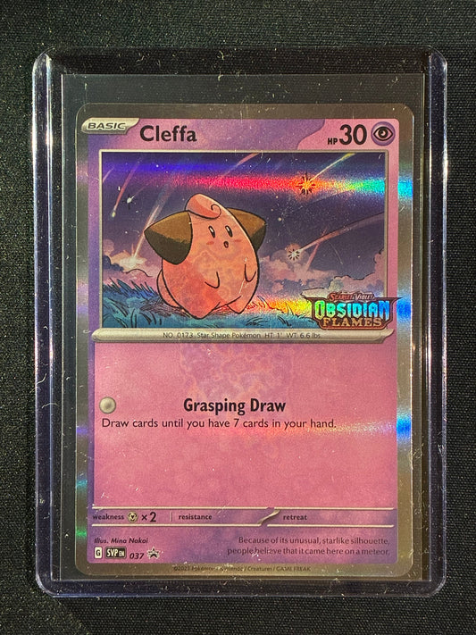 2023 Pokemon Scarlet & Violet Promo CLEFFA Obsidian Flames Stamp Prerelease Black Star Promo #037