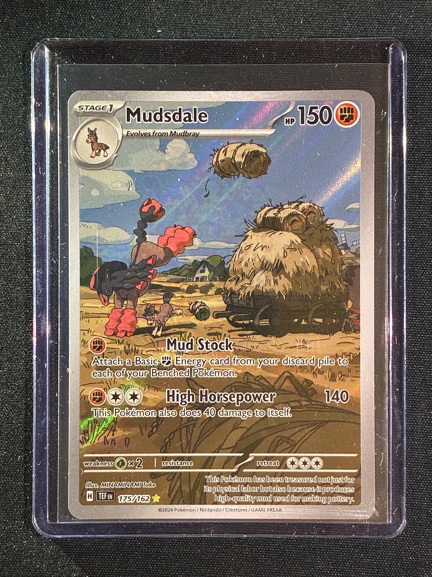 2024 Pokemon Temporal Forces MUDSDALE Illustration Rare 175/162