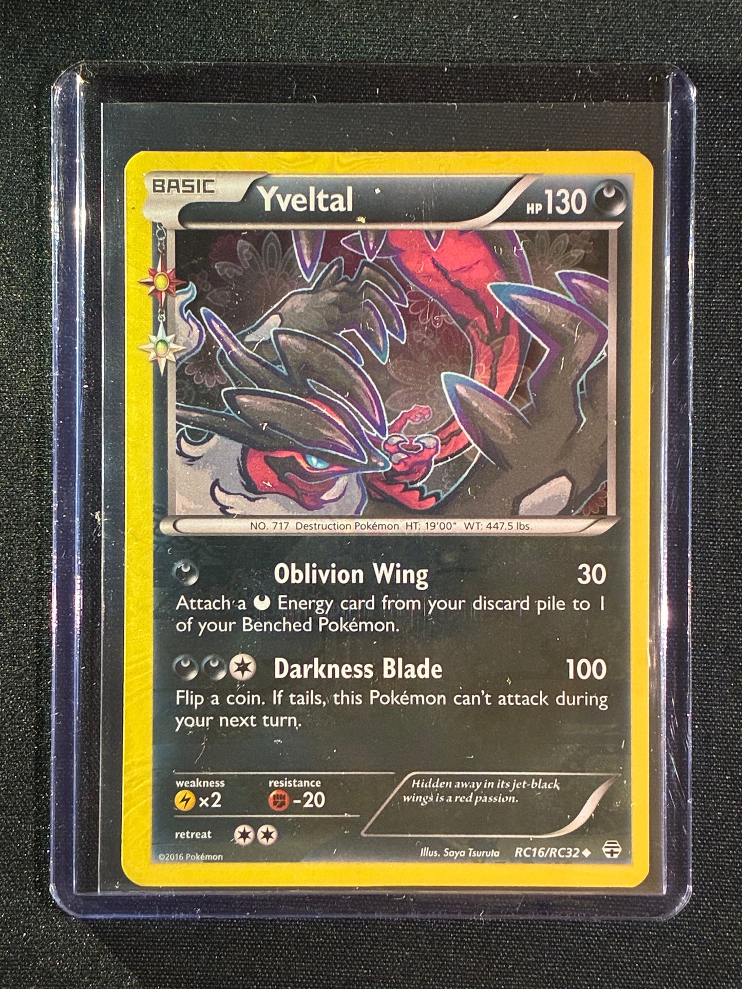 2016 Pokemon Generations YVELTAL Radiant Collection Holo RC16/RC32