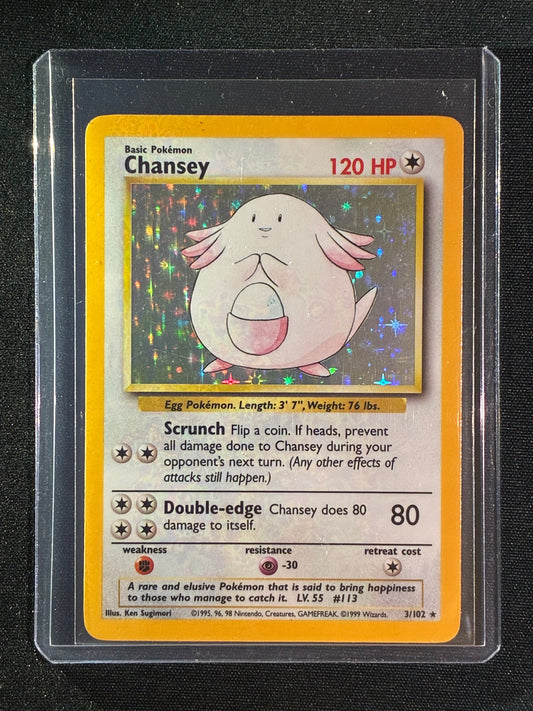 1999 Pokemon Base Set Unlimited CHANSEY Holo Rare 3/102
