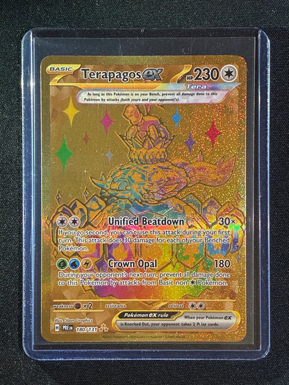 2025 Pokemon Prismatic Evolutions TERAPAGOS EX Hyper Rare Gold 180/131