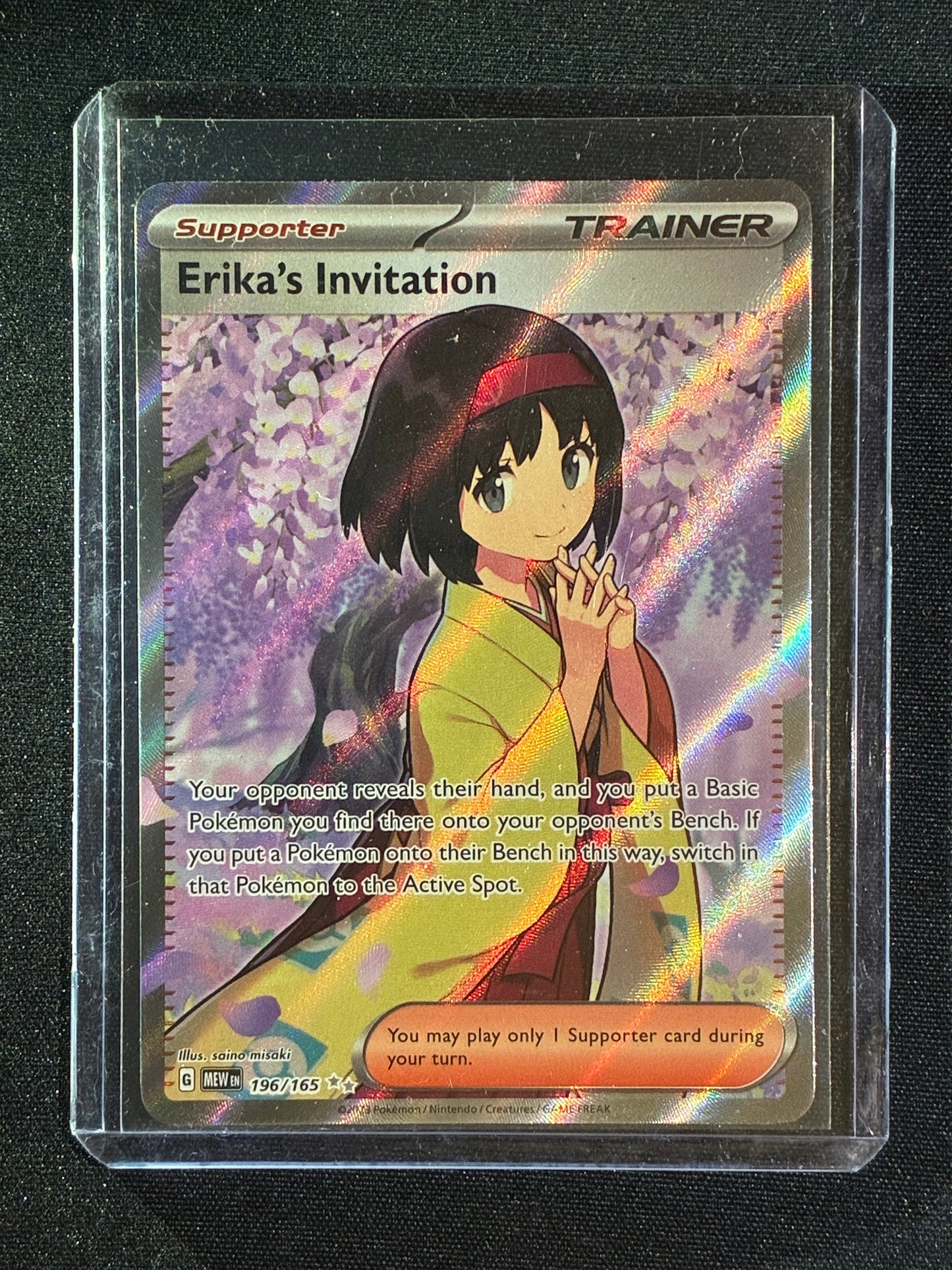 2023 Pokemon 151 ERIKA'S INVITATION Ultra Rare Full Art 196/165