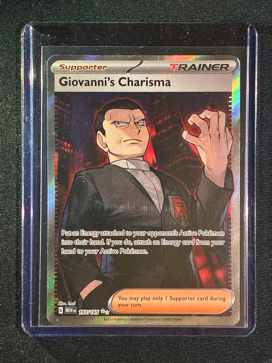 2023 Pokemon 151 GIOVANNI'S CHARISMA Ultra Rare Full Art 197/165