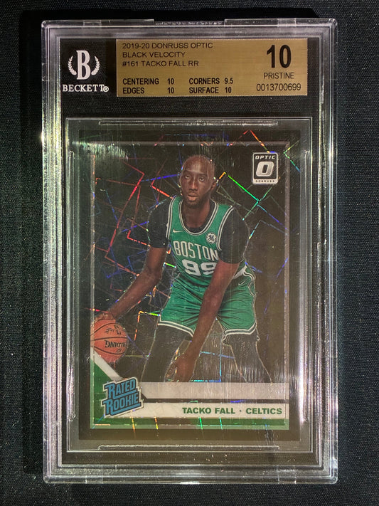 2019-20 Donruss Optic TACKO FALL Rated Rookie Black Velocity 3/39 BGS 10 (699)