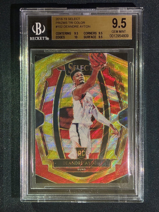 2018-19 Select DEANDRE AYTON Premier Level Rookie Tri-Color #102 BGS 9.5 (809)