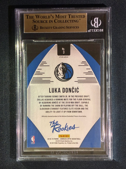 2018-19 Donruss Optic LUKA DONCIC The Rookies Holo Silver Prizm #3 BGS 9.5 (155)