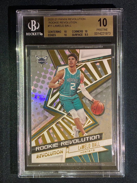 2020-21 Revolution LAMELO BALL Rookie Revolution #11 BGS 10 (973)