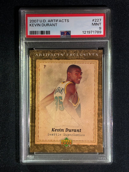 2007-08 Upper Deck Artifacts KEVIN DURANT Rookie Exclusives #227 PSA 9 (789)