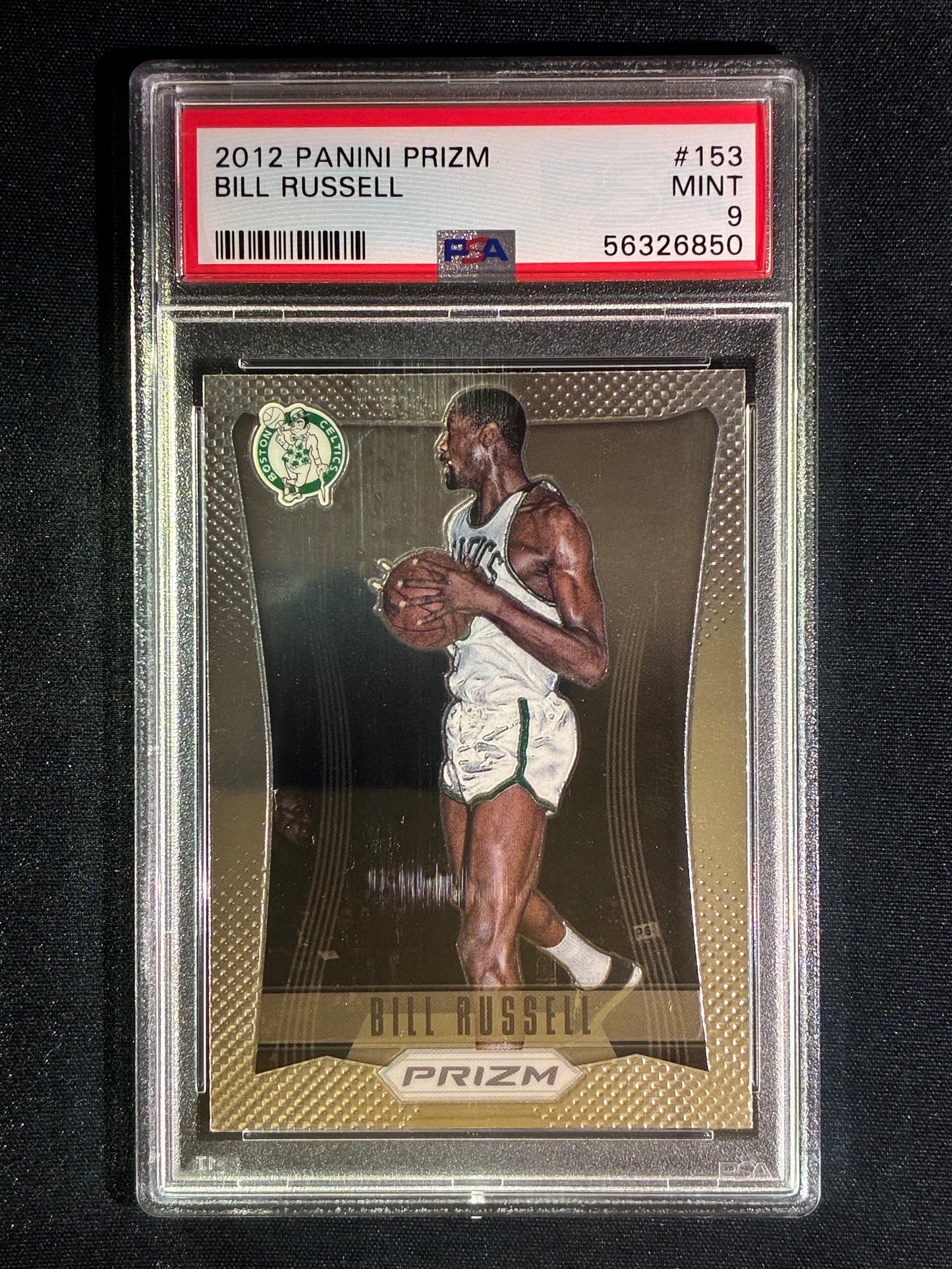 2012-13 Prizm BILL RUSSELL Prizm Base #153 PSA 9 (850)