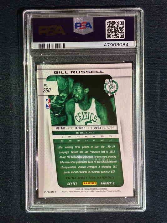 2013-14 Prizm BILL RUSSELL Silver Prizm #260 PSA 9 (084)