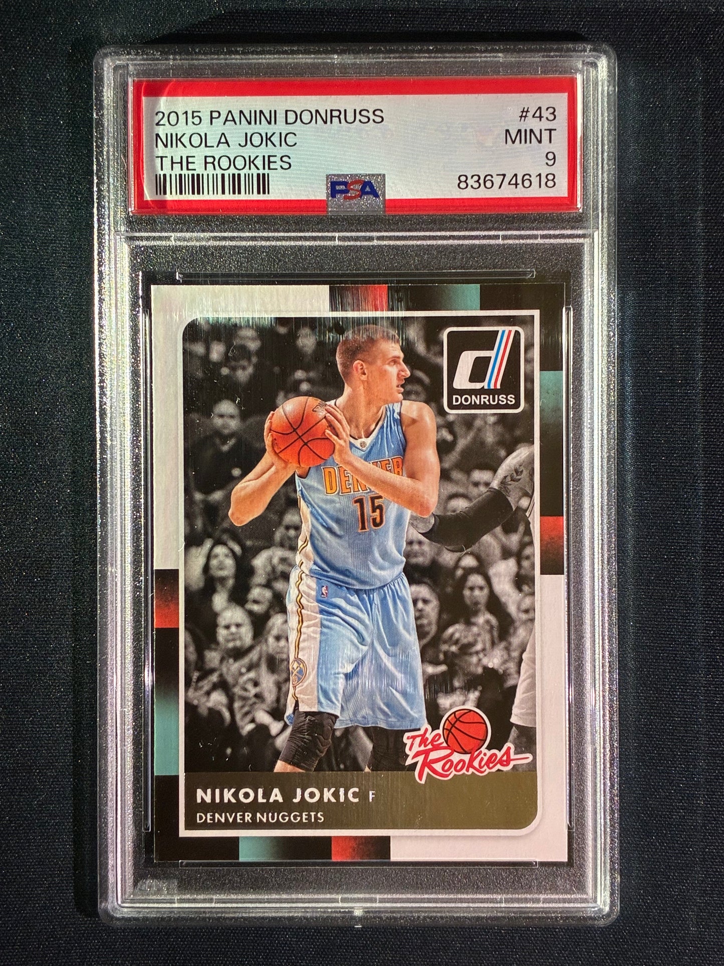 2015-16 Donruss NIKOLA JOKIC The Rookies Base #43 PSA 9 (618)