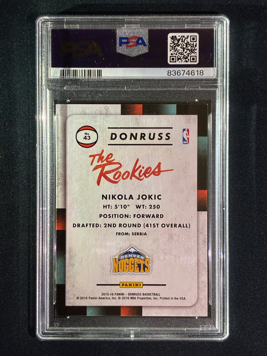 2015-16 Donruss NIKOLA JOKIC The Rookies Base #43 PSA 9 (618)