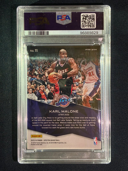 2015-16 Spectra KARL MALONE City Limits SSP #11 PSA 9 (829)