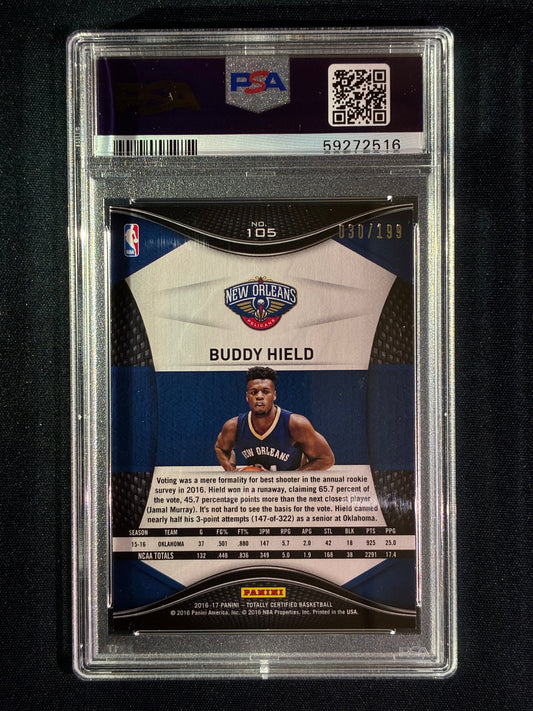 2016-17 Totally Certified BUDDY HIELD Rookie Red Mirror 30/199 #105 PSA 9 (516)