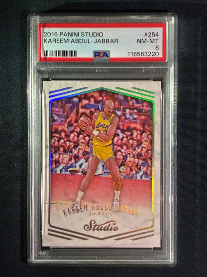 2016-17 Studio KAREEM ABDUL-JABBAR Sketch SP #254 PSA 8 (220)