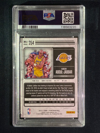2016-17 Studio KAREEM ABDUL-JABBAR Sketch SP #254 PSA 8 (220)