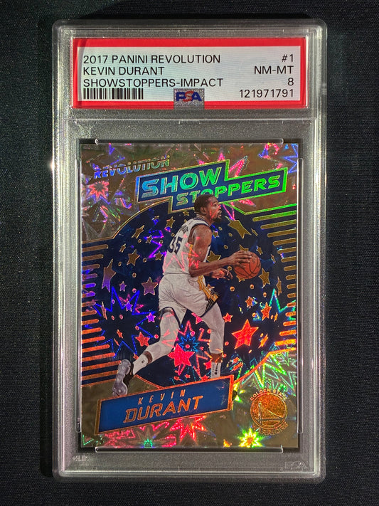 2017-18 Revolution KEVIN DURANT Showstoppers Impact SP #1 PSA 8 (791)