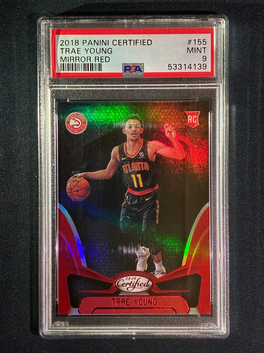 2018-19 Certified TRAE YOUNG Rookie Mirror Red 226/299 #155 PSA 9 (139)