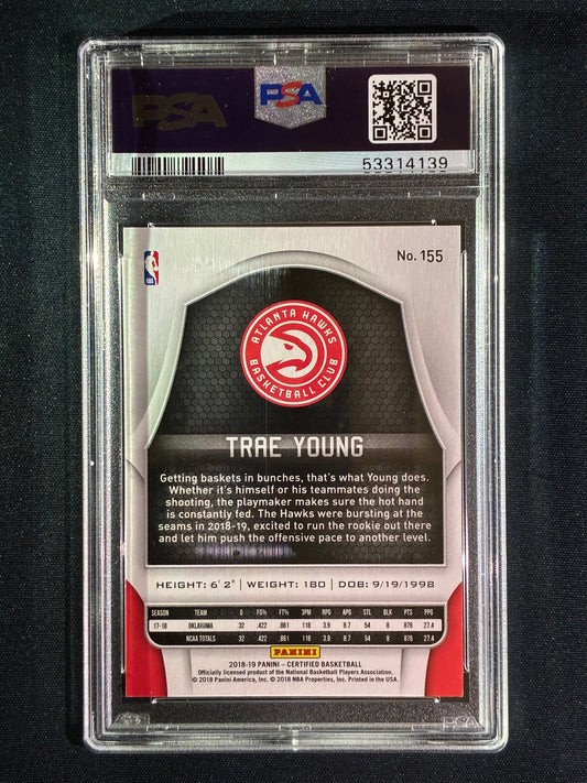 2018-19 Certified TRAE YOUNG Rookie Mirror Red 226/299 #155 PSA 9 (139)