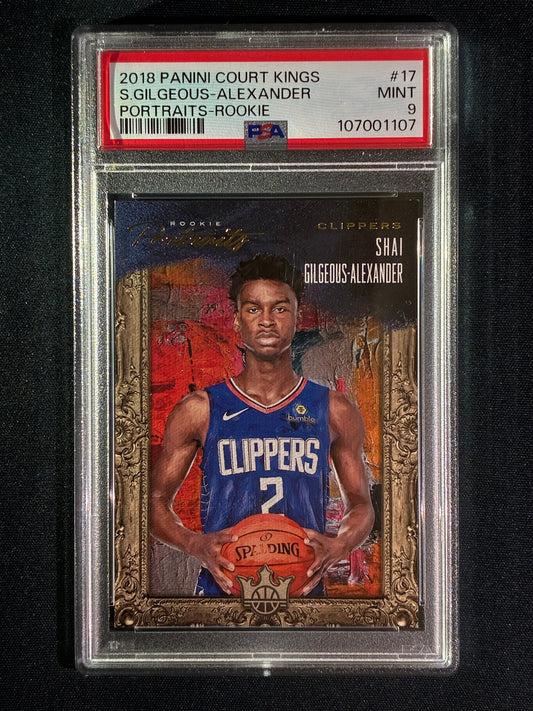 2018-19 Court Kings SHAI GILGEOUS-ALEXANDER Rookie Portraits 112/199 #17 PSA 9 (107)