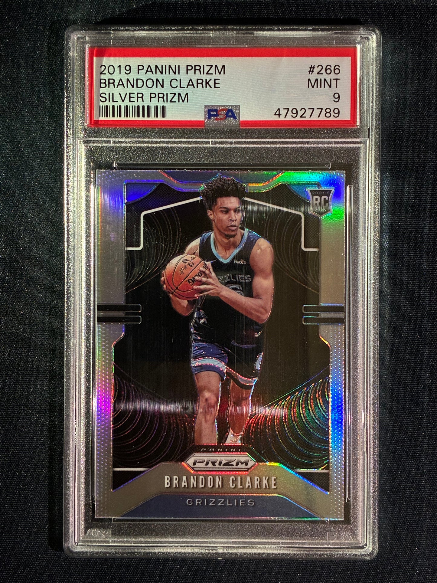 2019-20 Prizm BRANDON CLARKE Rookie Silver Prizm #266 PSA 9 (789)