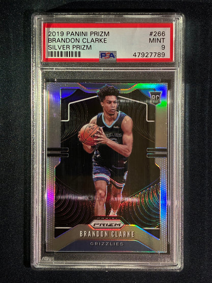 2019-20 Prizm BRANDON CLARKE Rookie Silver Prizm #266 PSA 9 (789)