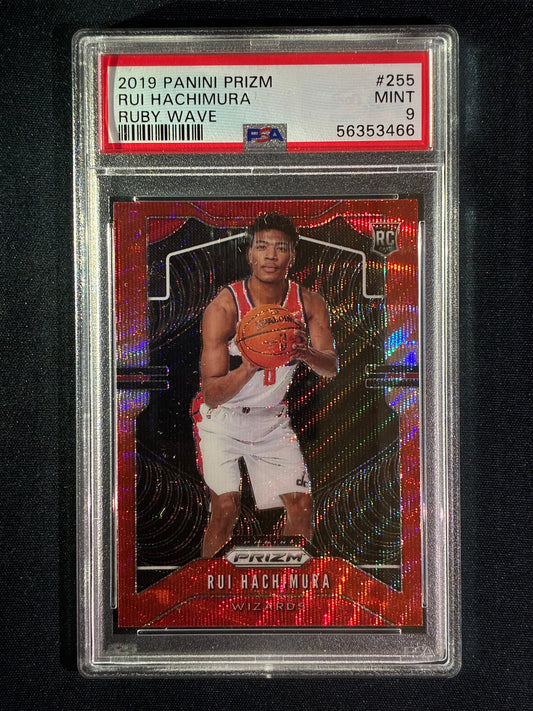 2019-20 Prizm RUI HACHIMURA Rookie Ruby Red Wave #255 PSA 9 (466)