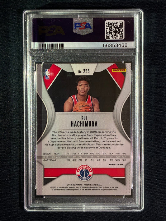 2019-20 Prizm RUI HACHIMURA Rookie Ruby Red Wave #255 PSA 9 (466)