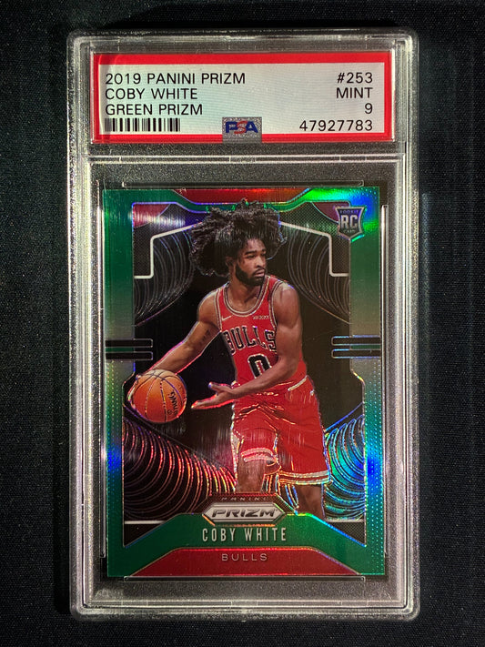 2019-20 Prizm COBY WHITE Rookie Green Prizm #253 PSA 9 (783)